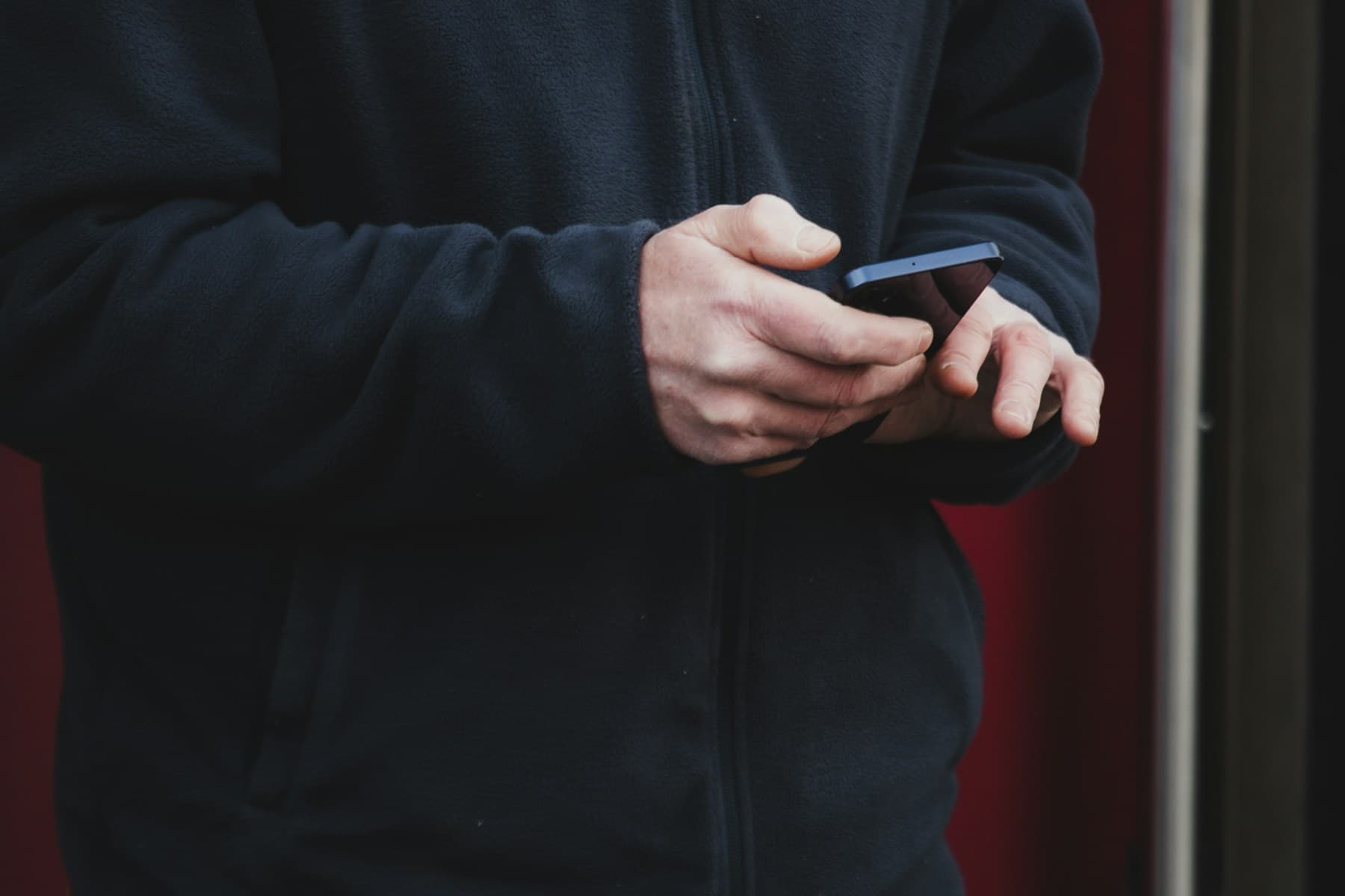 Phone being used outdoors