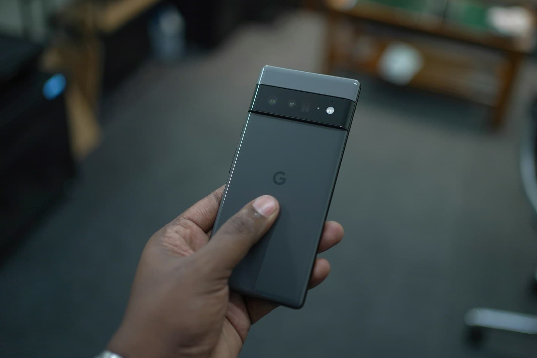 Pixel phone in hand